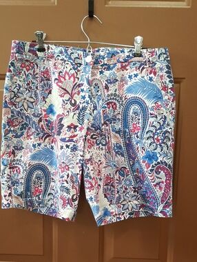 Tommy Bahama Red, Blue & Cream Paisley Print Shorts